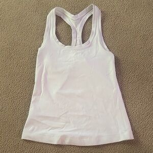 Lululemon Athletica White Racerback Tank Top